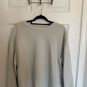 Lululemon French Terry Oversized French Terry long sleeve crew. Vapor/white. XXL